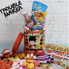 Hampers and Gifts to the UK - Send the Personalised Beano Retro Sweets Jar
